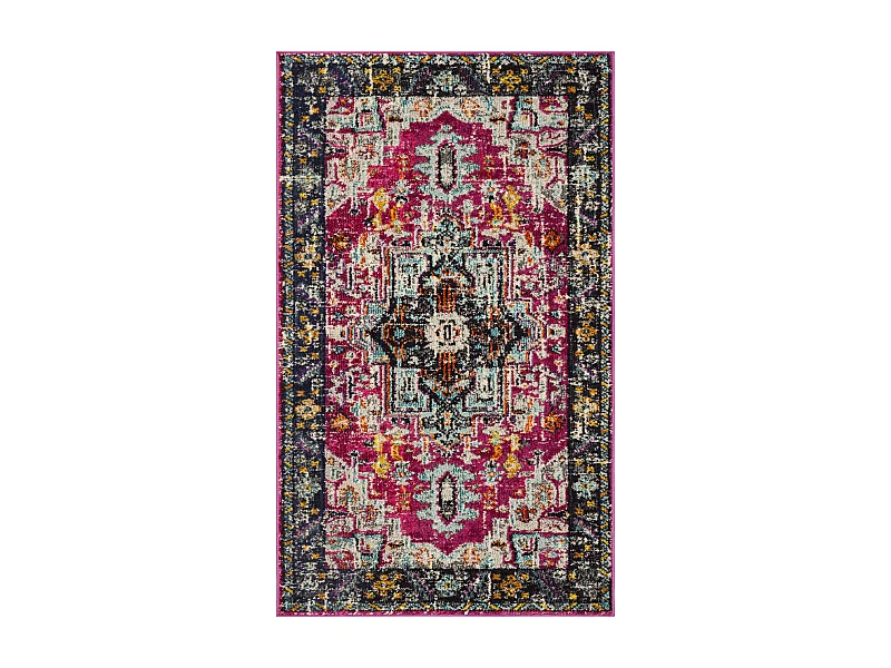 Tapis Rose/Gris 91 X 152 cm - María