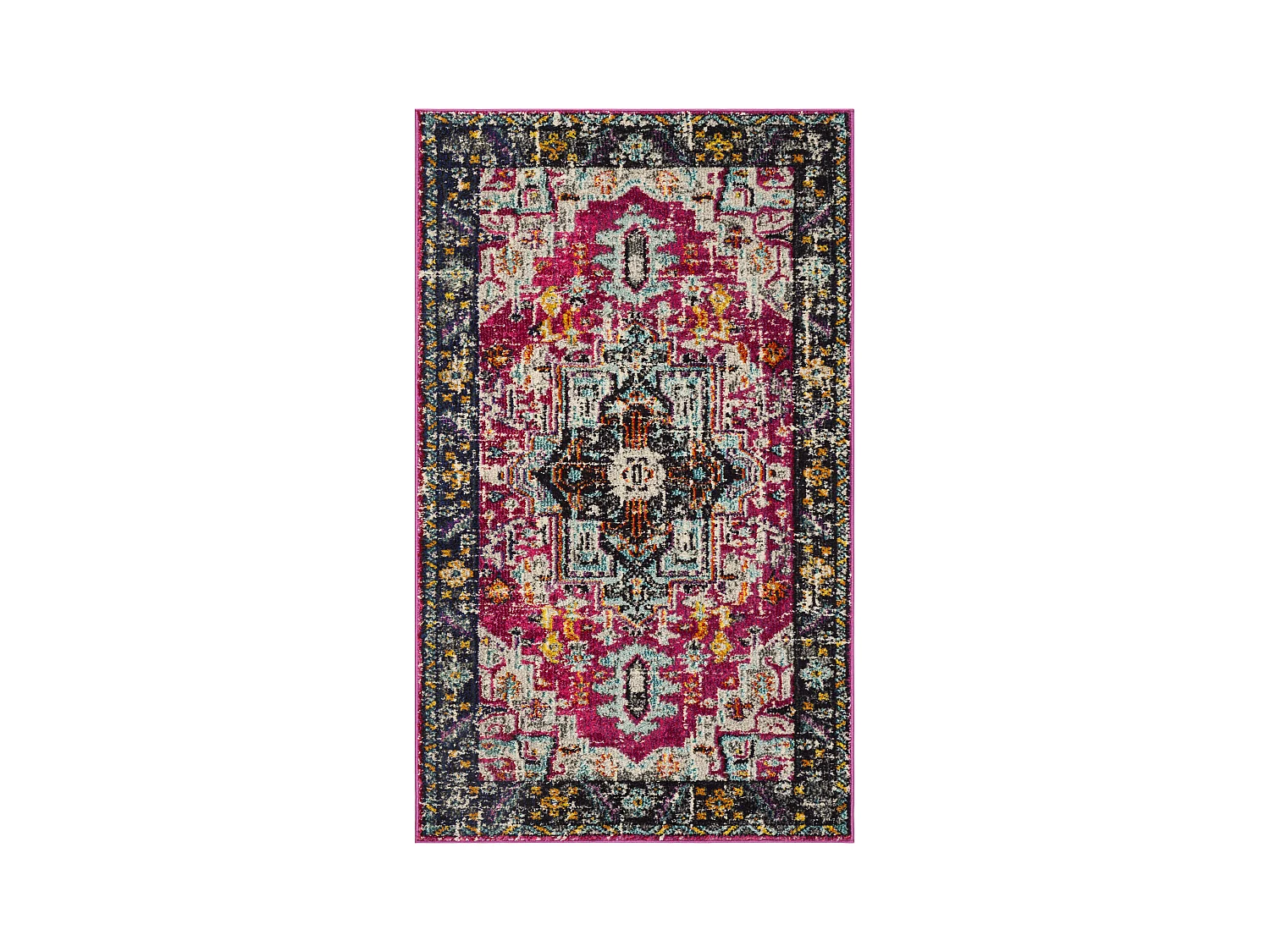 Tapis Rose/Gris 91 X 152 cm - María