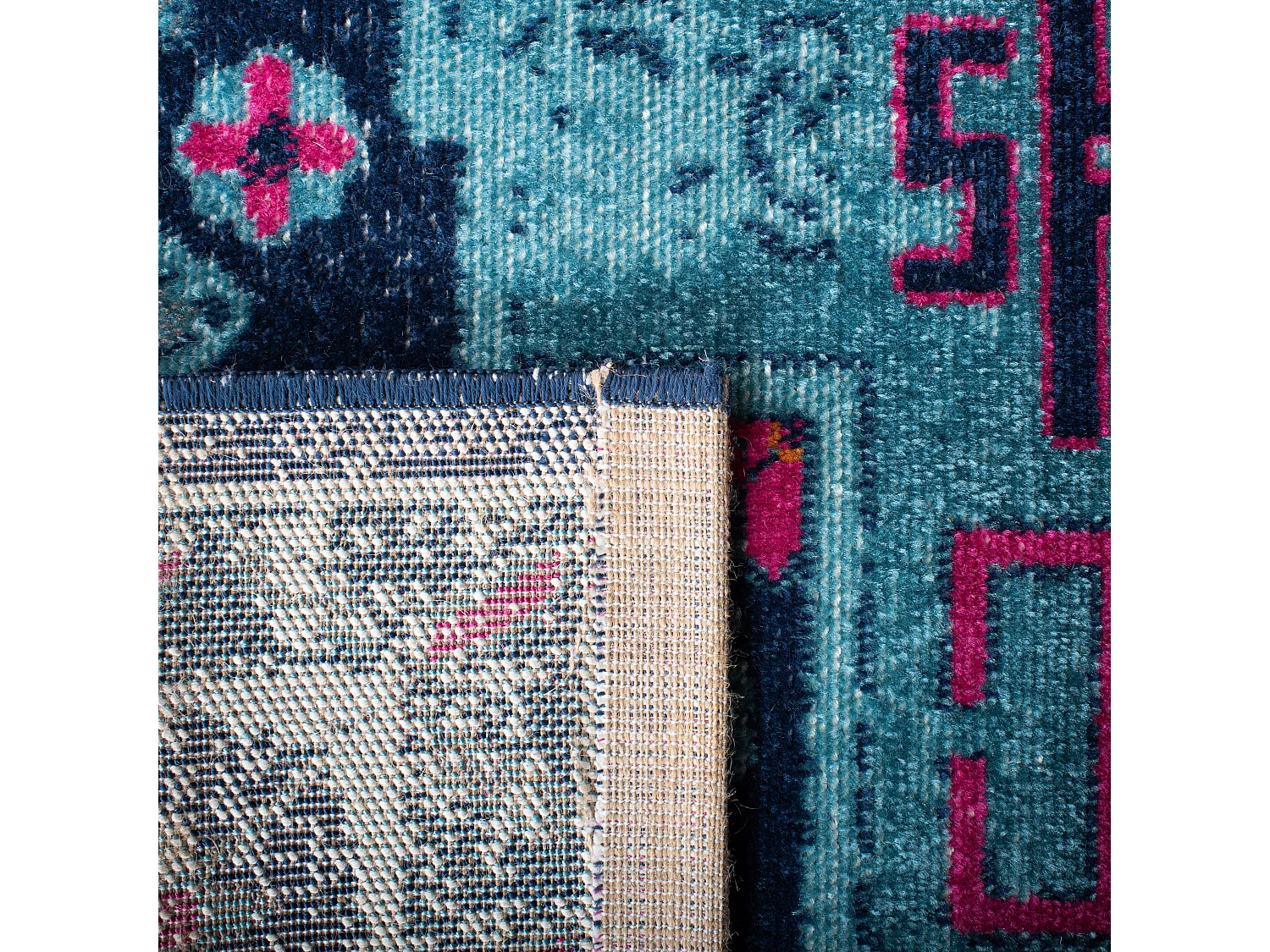 Tapis Bleu/Multicolore 91 X 152 cm - Charlee