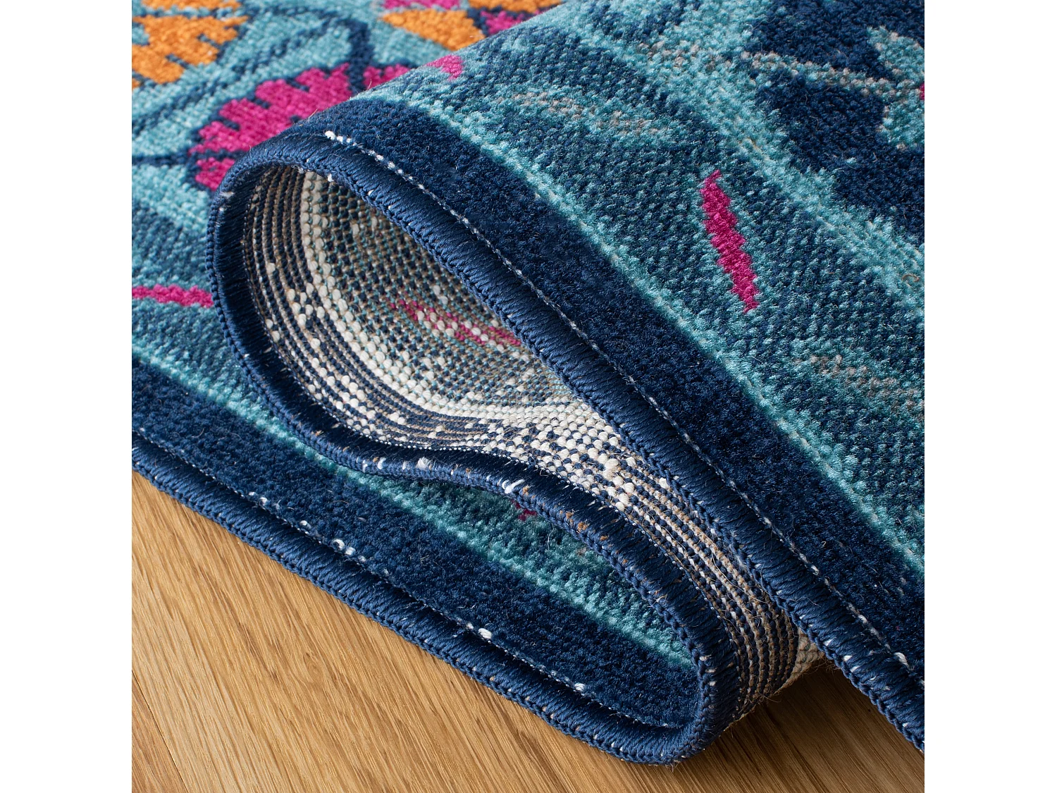 Tapis Bleu/Multicolore 91 X 152 cm - Charlee