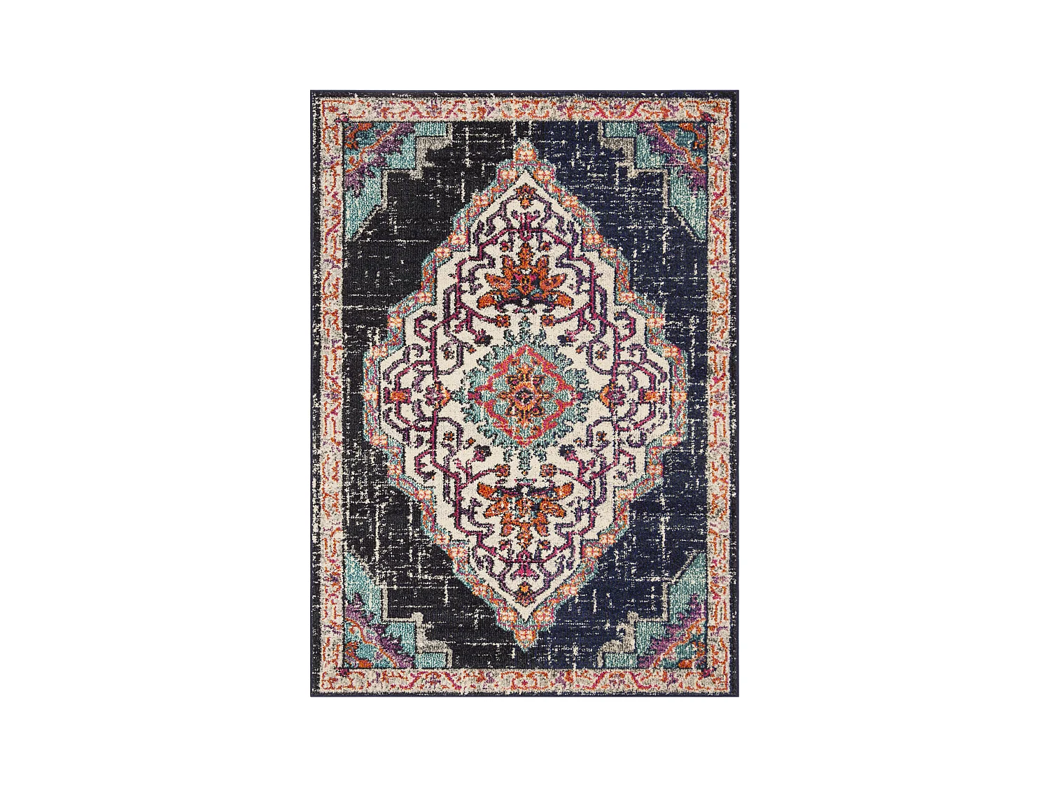 Tapis Noir/Bleu 122 X 170 cm - Isabelle