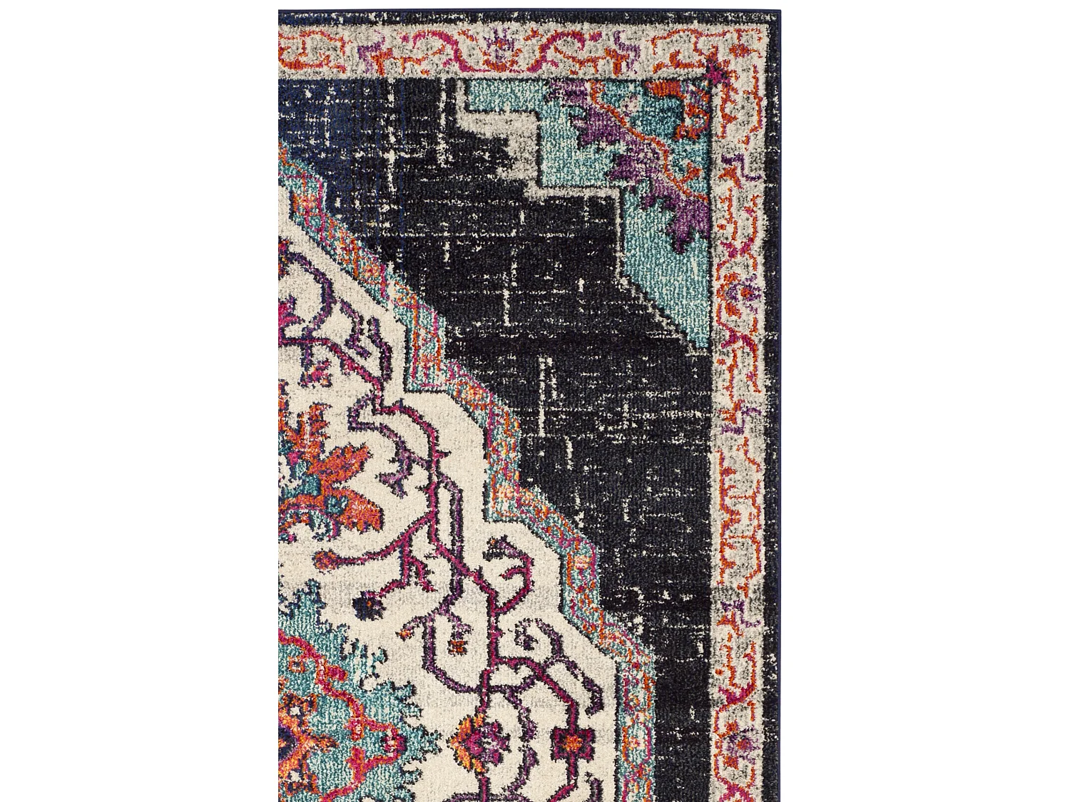 Tapis Noir/Bleu 122 X 170 cm - Isabelle