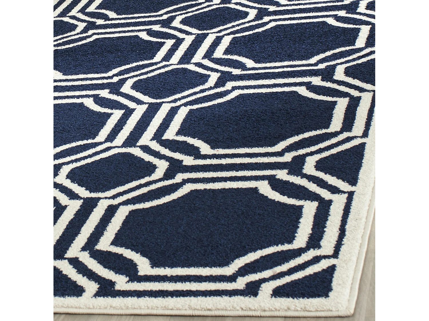 Tapis Bleu Marine/Neutre 122 X 183 cm - Ferrat