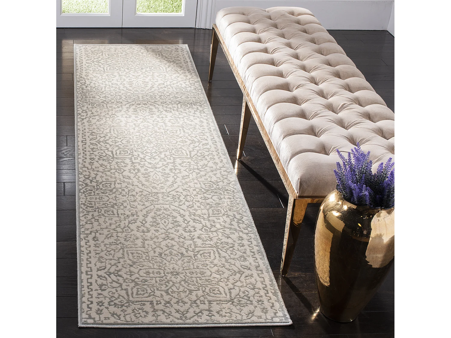 Tapis Bleu/Neutre 66 X 183 cm - Karolina