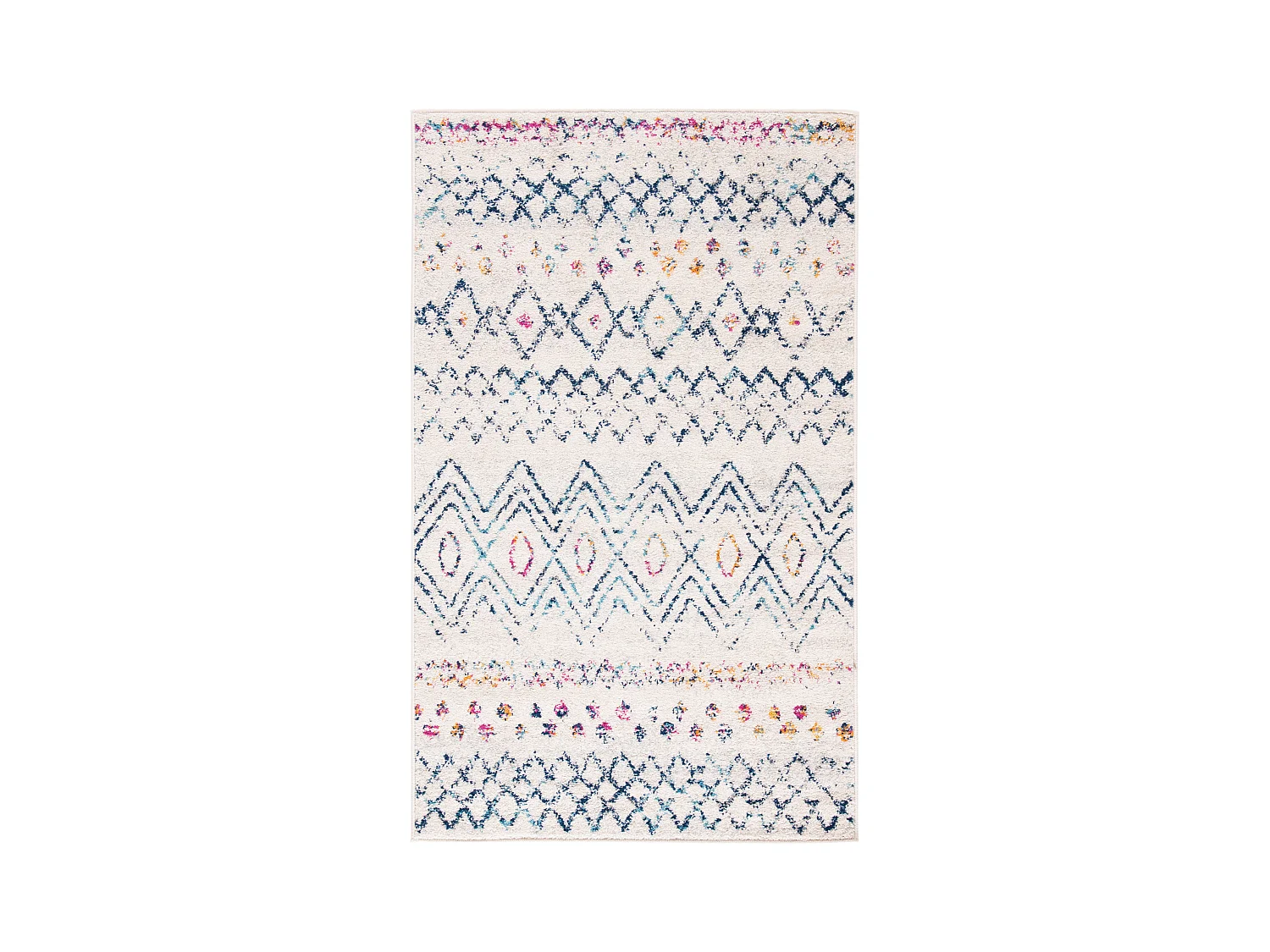 Tapis Neutre/Bleu Marine 91 X 152 cm - Skylar