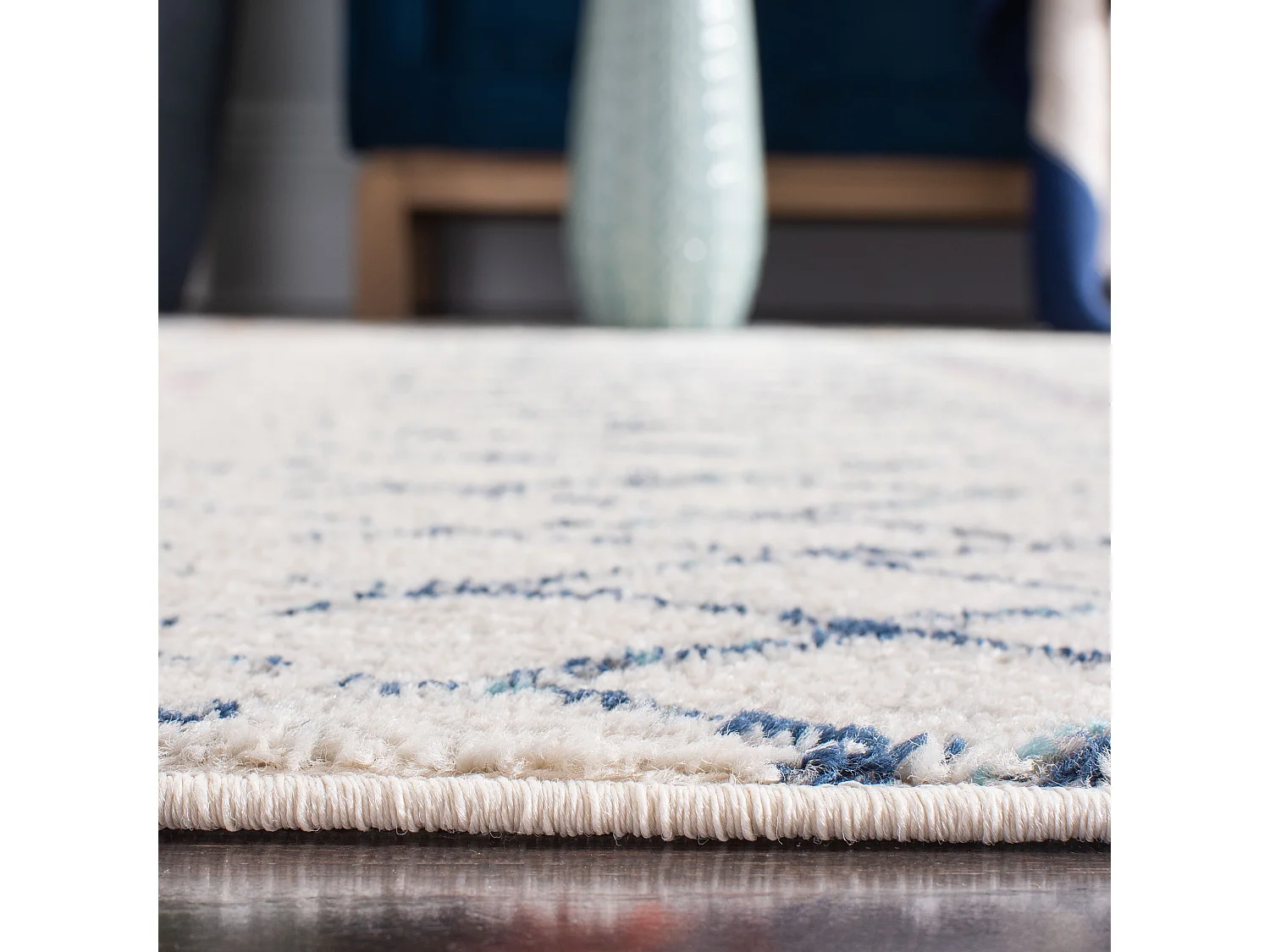 Tapis Neutre/Bleu Marine 91 X 152 cm - Skylar