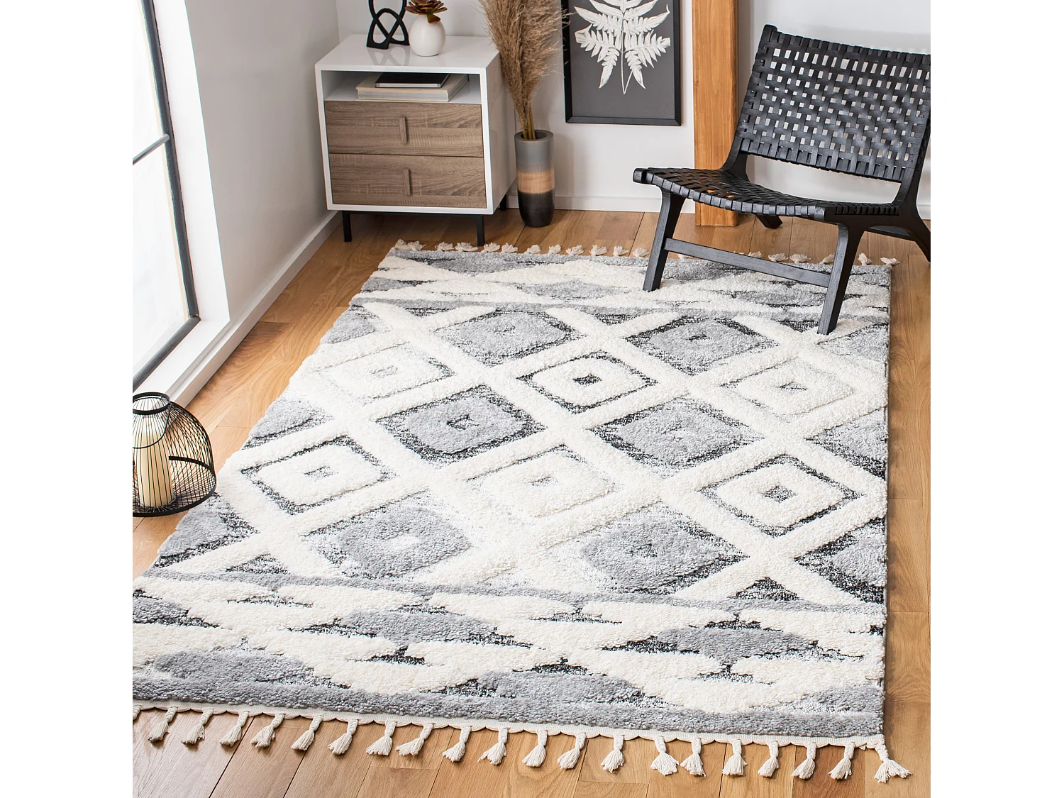 Tapis Gris/Neutre 122 X 183 cm - Jordyn