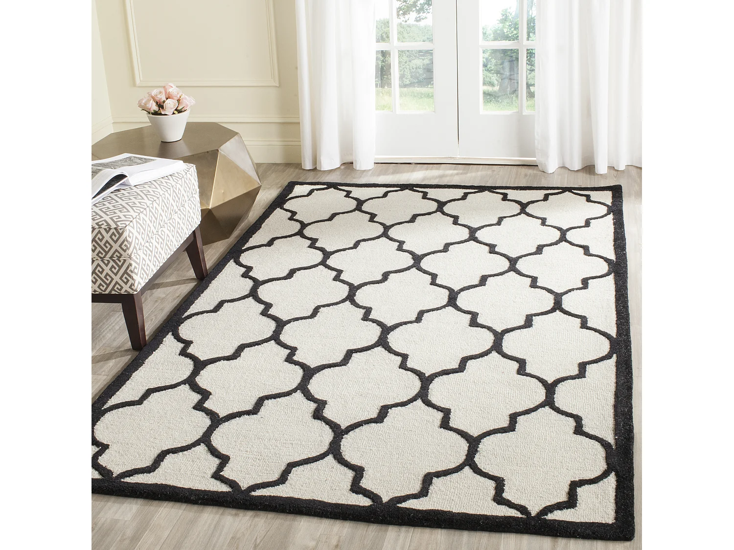 Tapis Neutre/Noir 152 X 244 cm - Sky