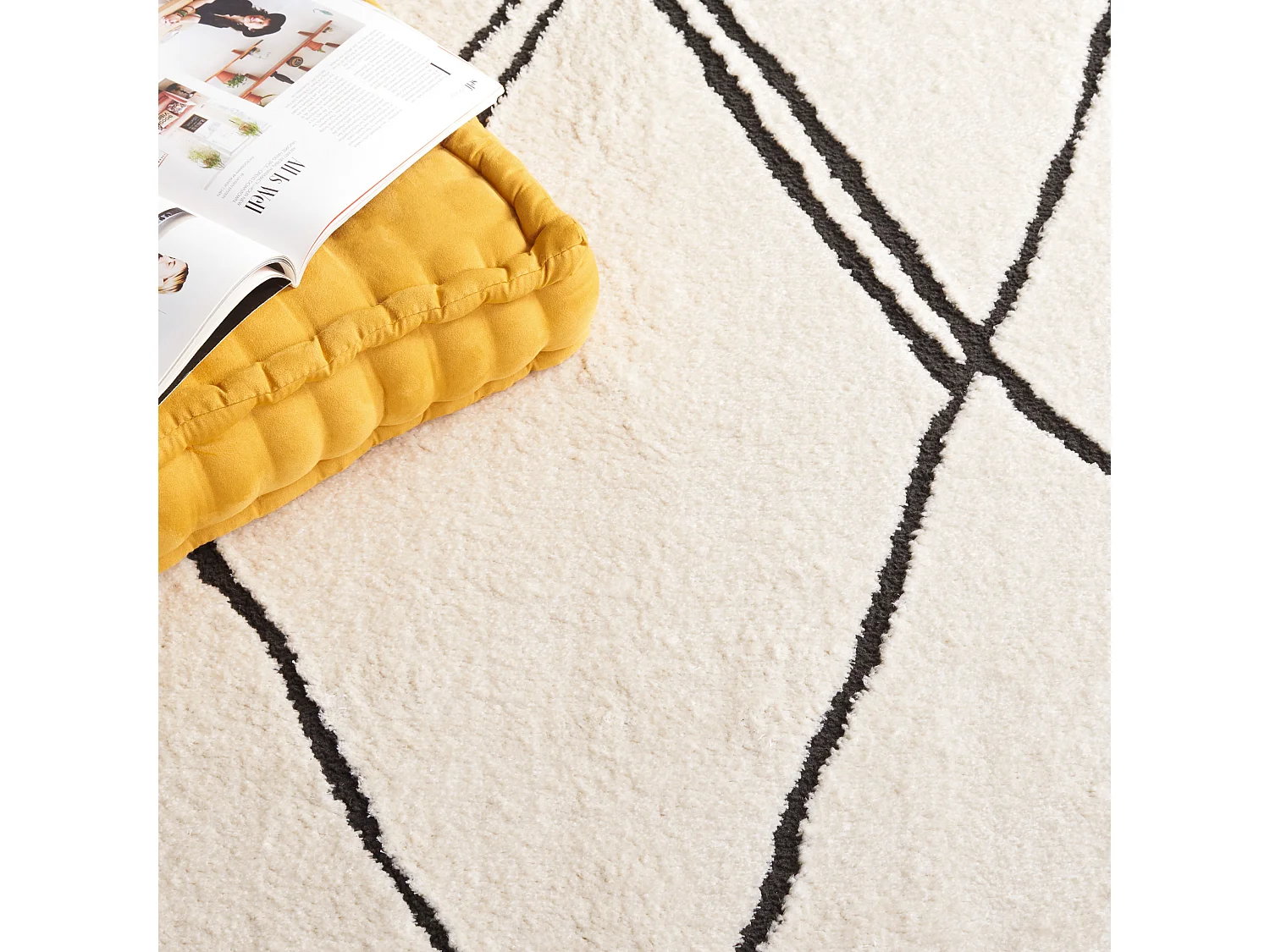 Tapis Ivoire/Noir 91 X 152 cm - Luxury