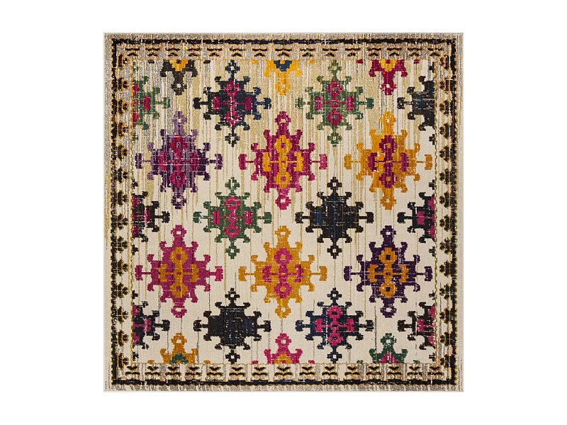 Tapis Ivoire/Multicolore 122 X 122 cm - Lunya