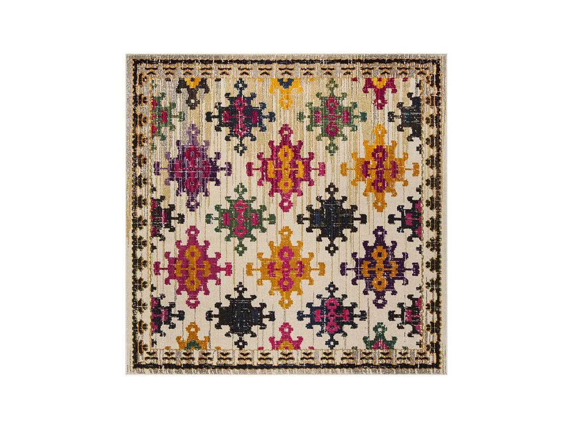 Tapis Ivoire/Multicolore 122 X 122 cm - Lunya