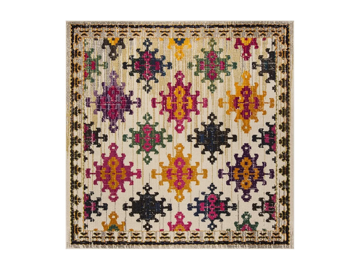 Tapis Ivoire/Multicolore 122 X 122 cm - Lunya