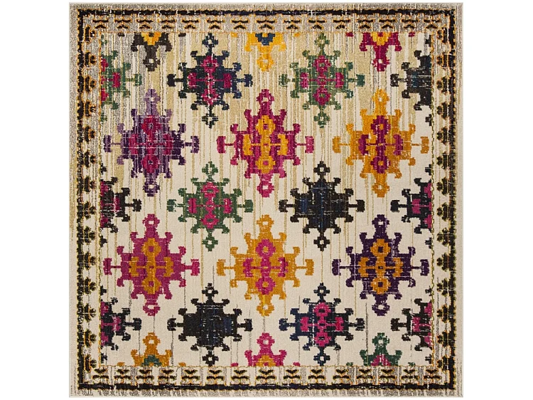 Tapis Ivoire/Multicolore 122 X 122 cm - Lunya