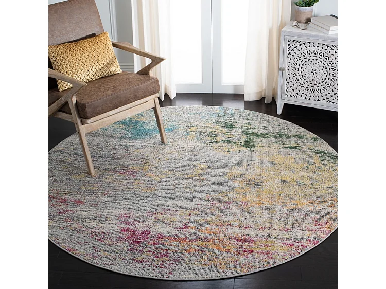 Tapis Gris/Or 122 X 122 cm - Julia