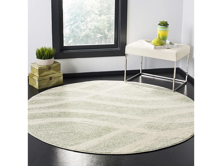 Tapis Sauge/Crème 122 X 122 cm - Leocadia
