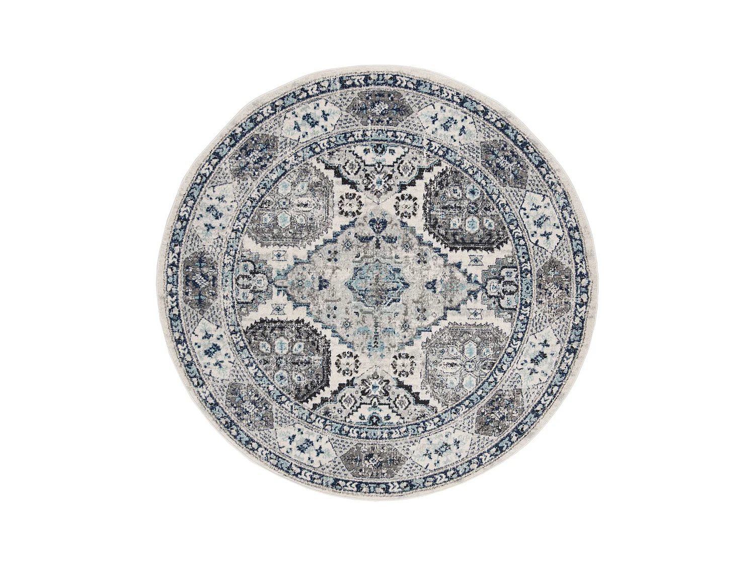Tapis Gris/Bleu 201 X 201 cm - Maisie