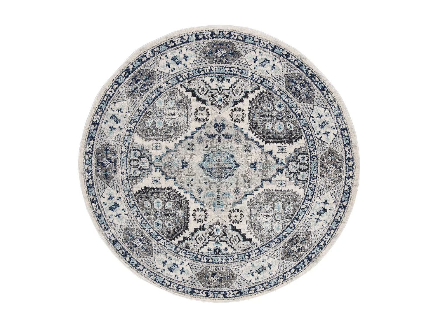 Tapis Gris/Bleu 201 X 201 cm - Maisie