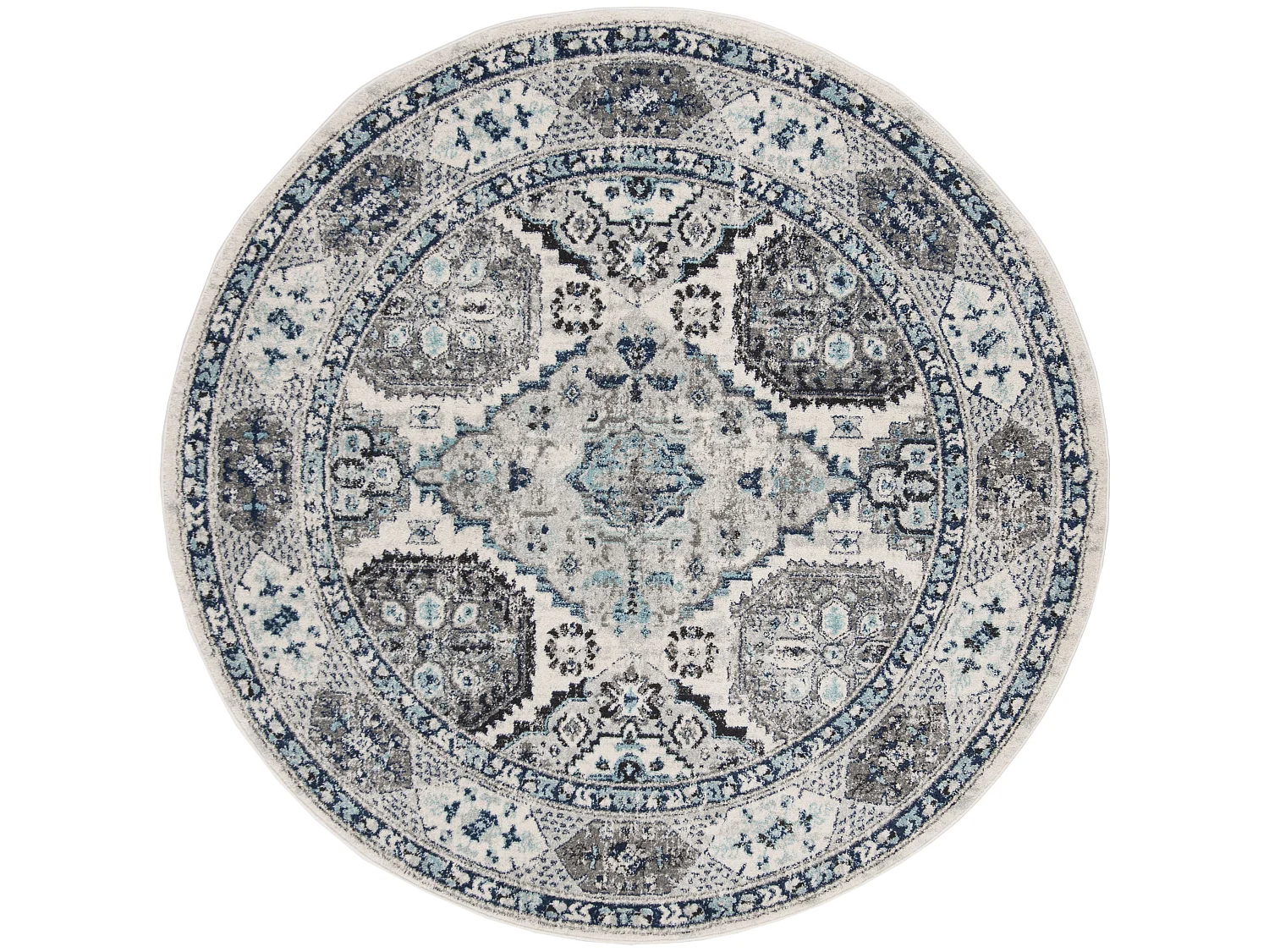 Tapis Gris/Bleu 201 X 201 cm - Maisie