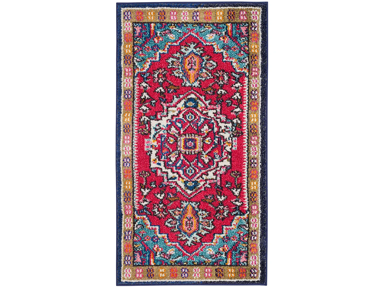 Tapis Rouge/Turquoise 61 X 91 cm - Valentina