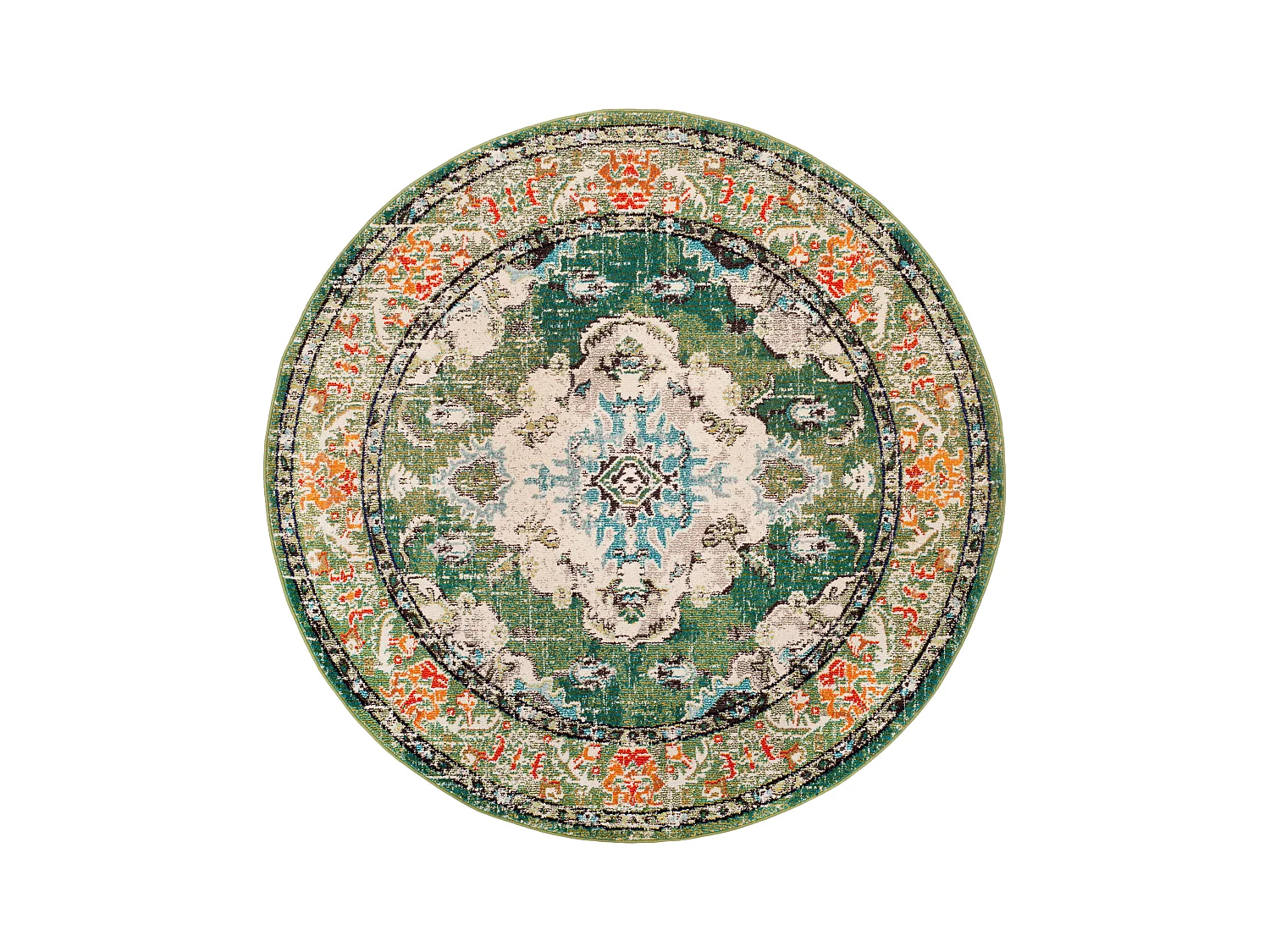 Tapis Vert forêt/Bleu clair 201 X 201 cm - Milà