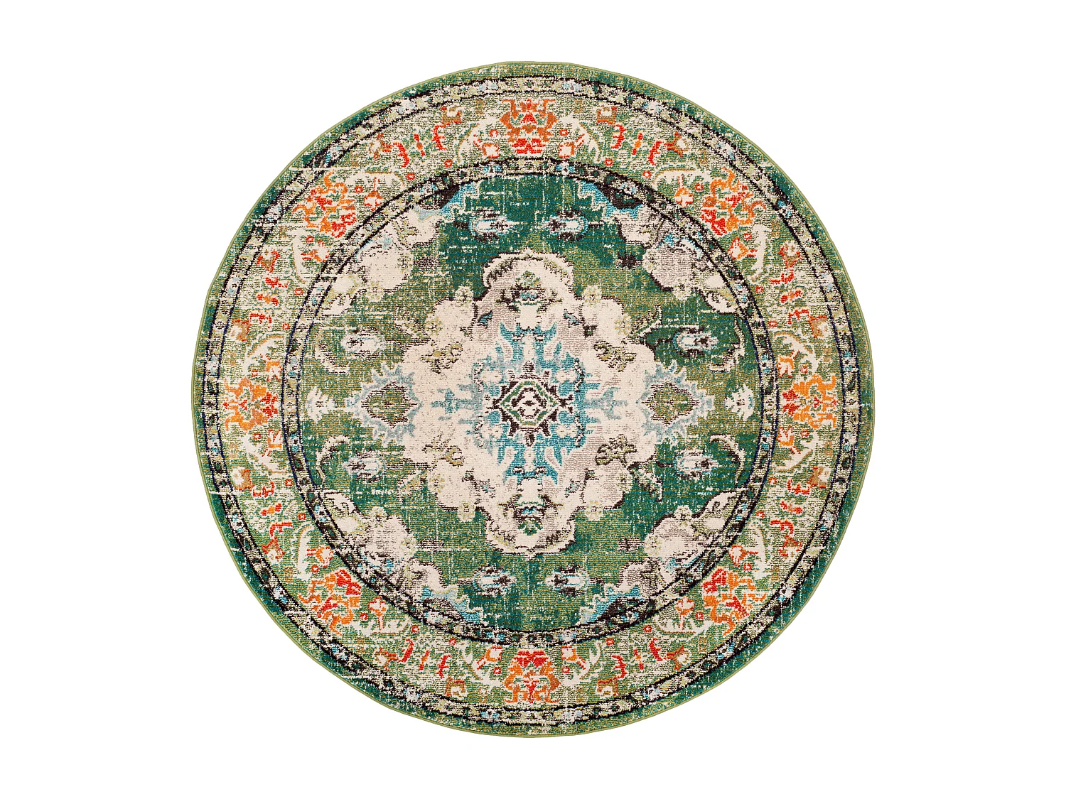 Tapis Vert forêt/Bleu clair 201 X 201 cm - Milà