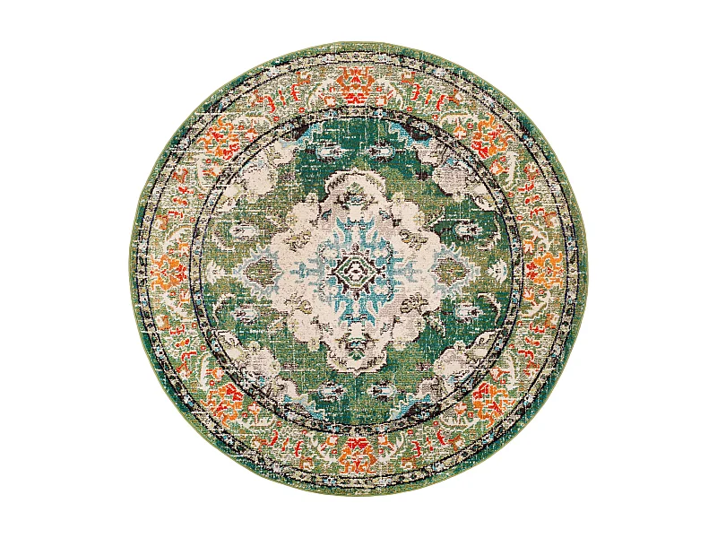 Tapis Vert forêt/Bleu clair 201 X 201 cm - Milà