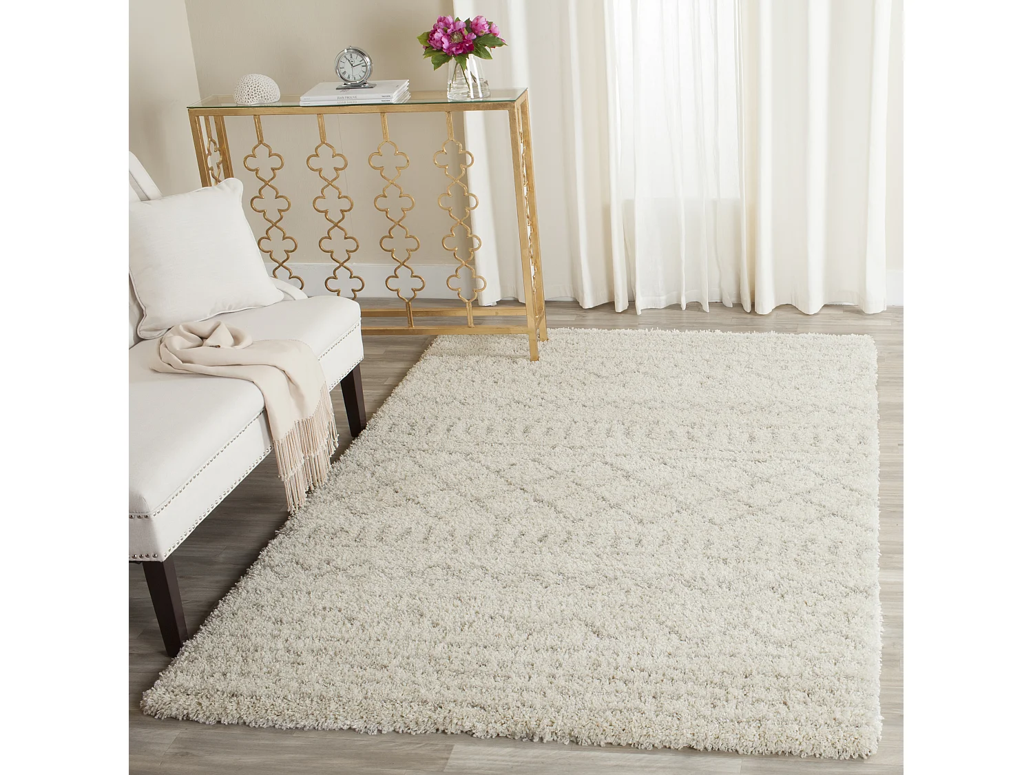 Tapis Neutre/Blanc 91 X 152 cm - Flint
