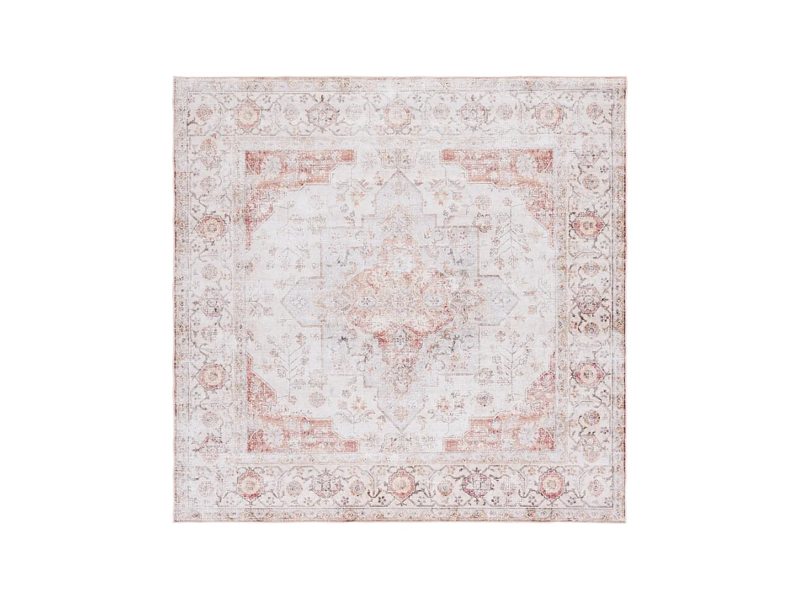 Tapis Gris clair/Rouille 91 X 91 cm - Primrose
