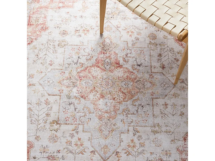 Tapis Gris clair/Rouille 91 X 91 cm - Primrose