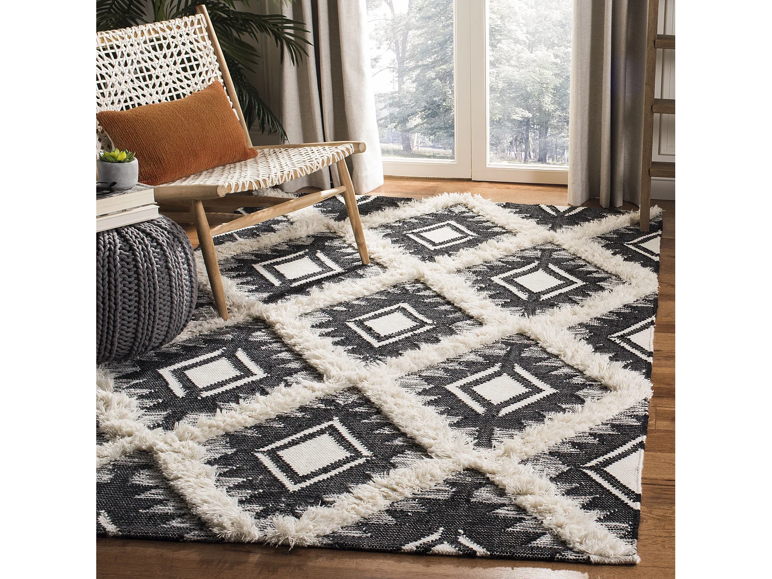 Tapis Noir/Neutre 183 X 274 cm - Maggie