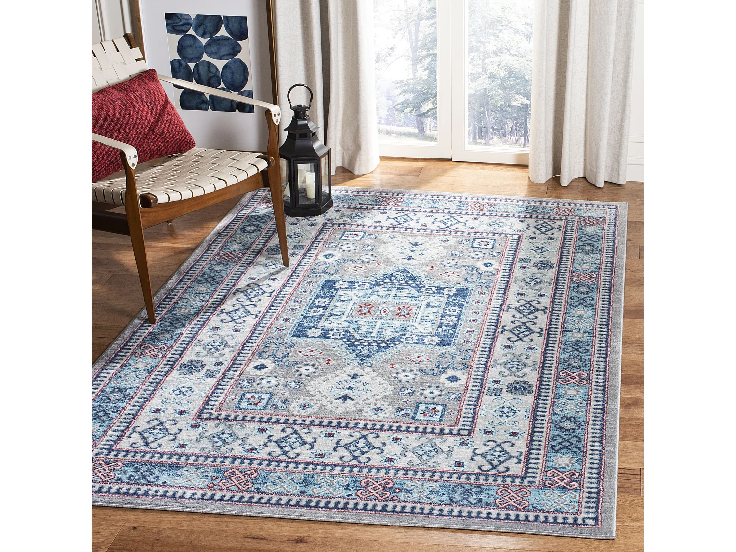 Tapis Gris/Bleu 160 X 229 cm - Kathryn