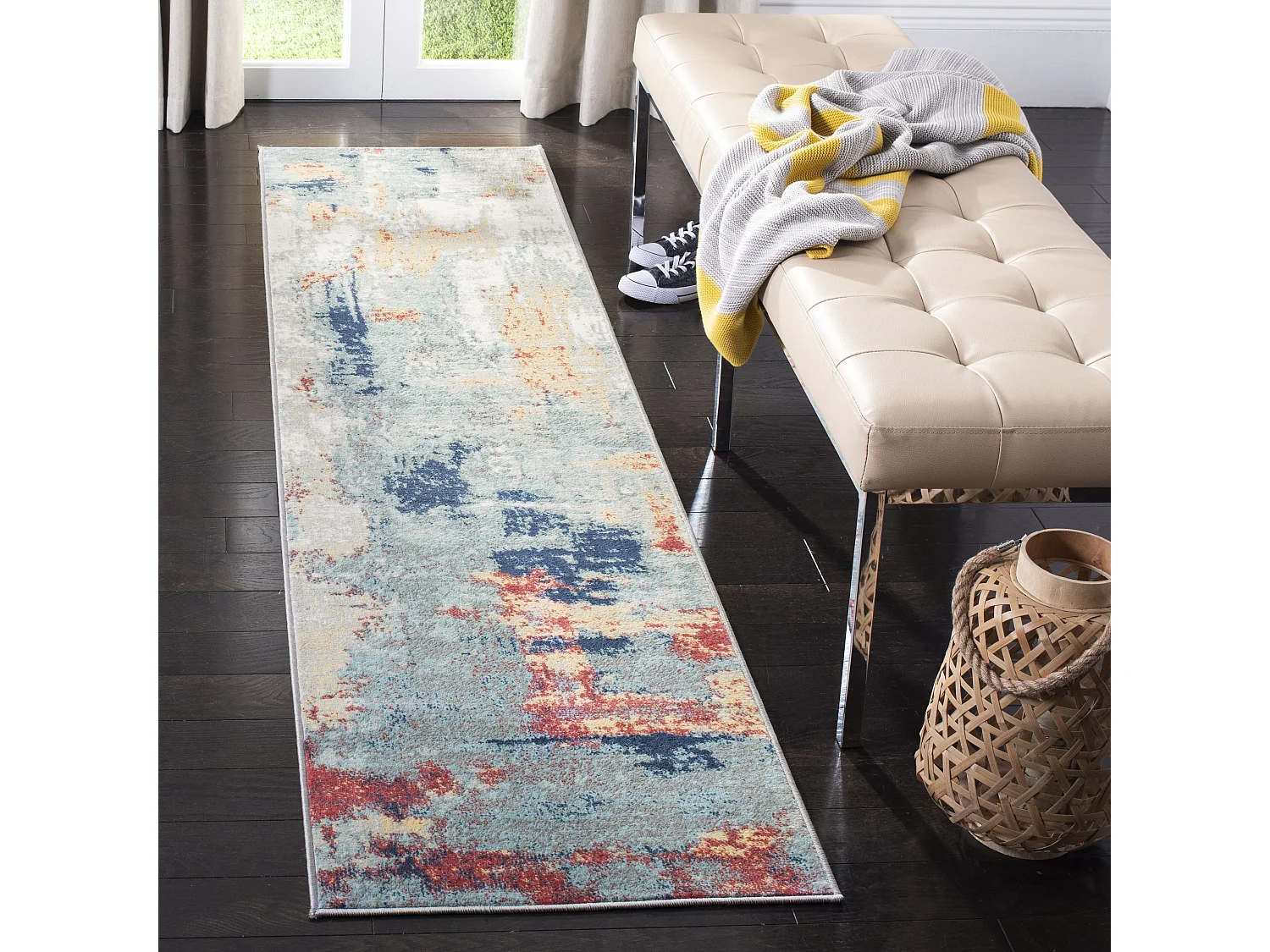 Tapis Gris/Rouge 61 X 244 cm - Danni