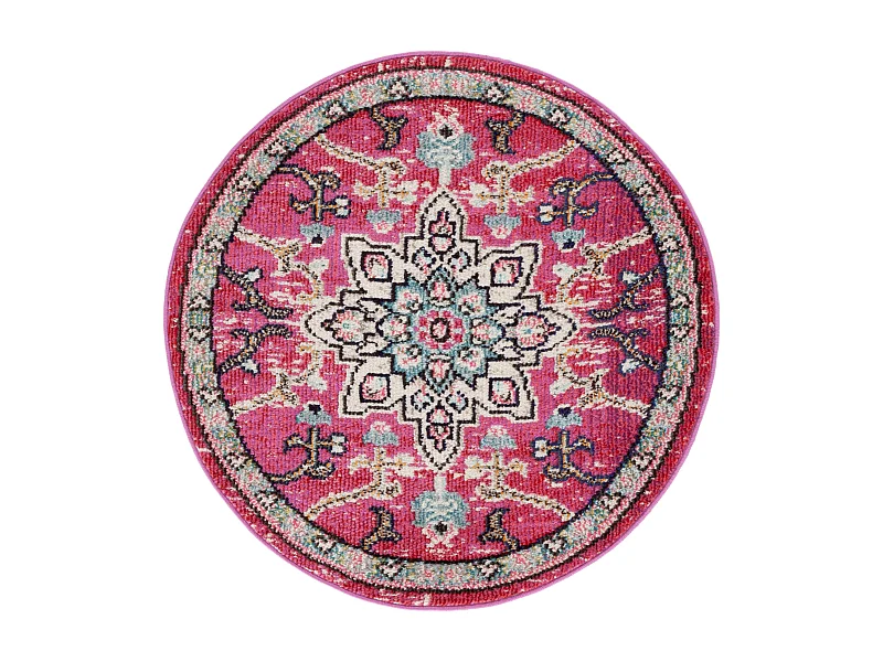 Tapis Fuchsia/Bleu 122 X 122 cm - Malaya