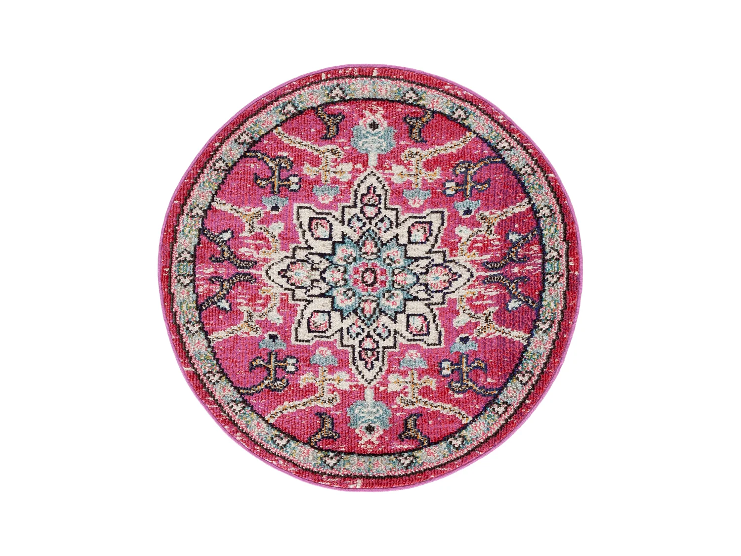 Tapis Fuchsia/Bleu 122 X 122 cm - Malaya