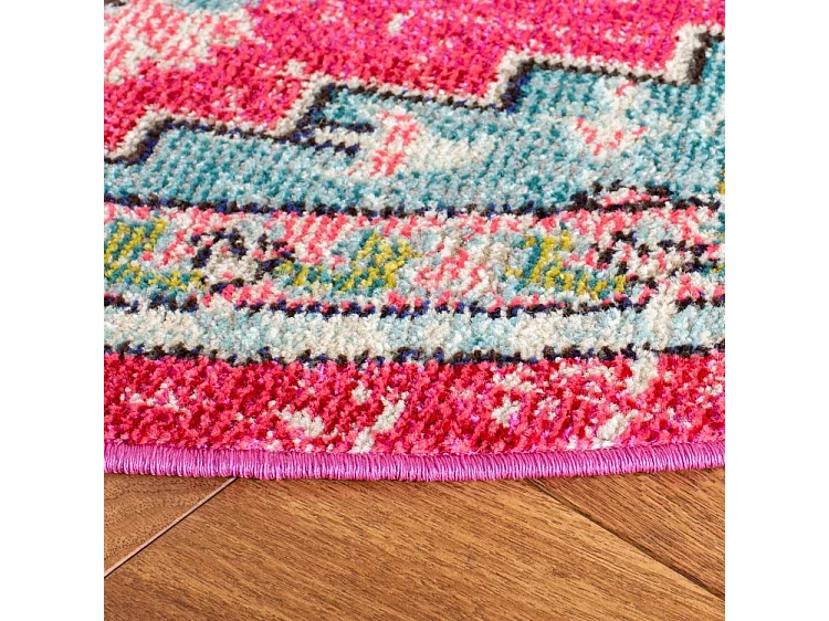 Tapis Fuchsia/Bleu 122 X 122 cm - Malaya