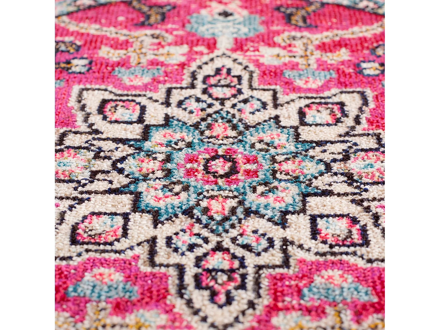 Tapis Fuchsia/Bleu 122 X 122 cm - Malaya