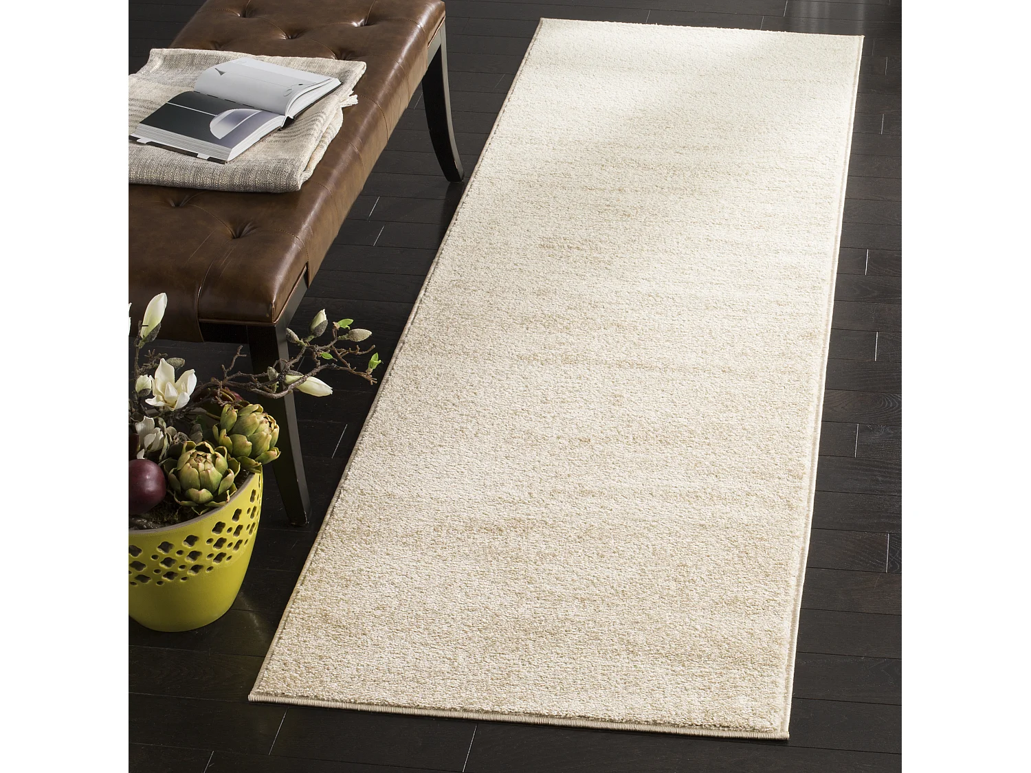 Tapis Champagne/Crème 76 X 183 cm - Marius