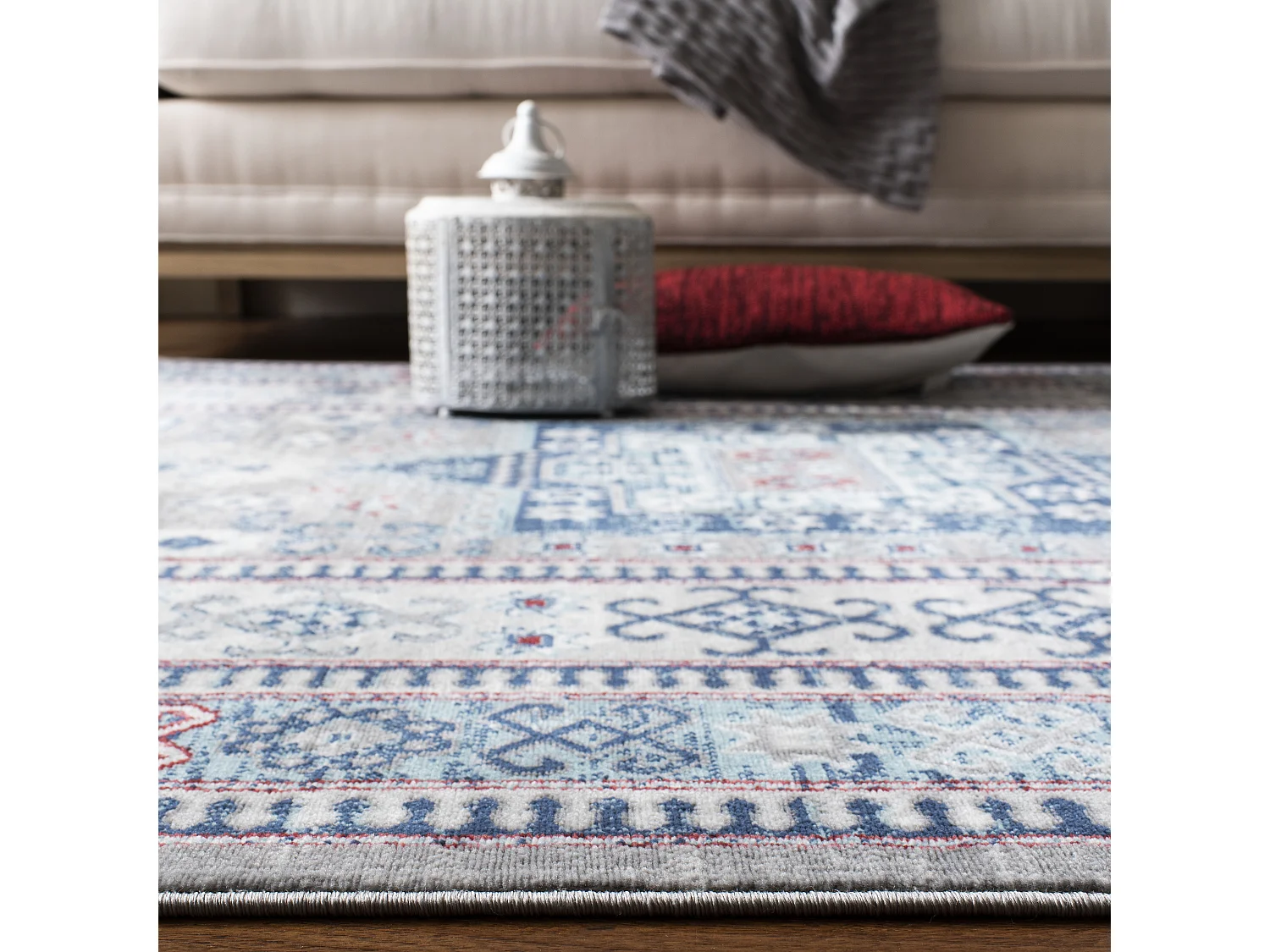 Tapis Gris/Bleu 122 X 183 cm - Kathryn