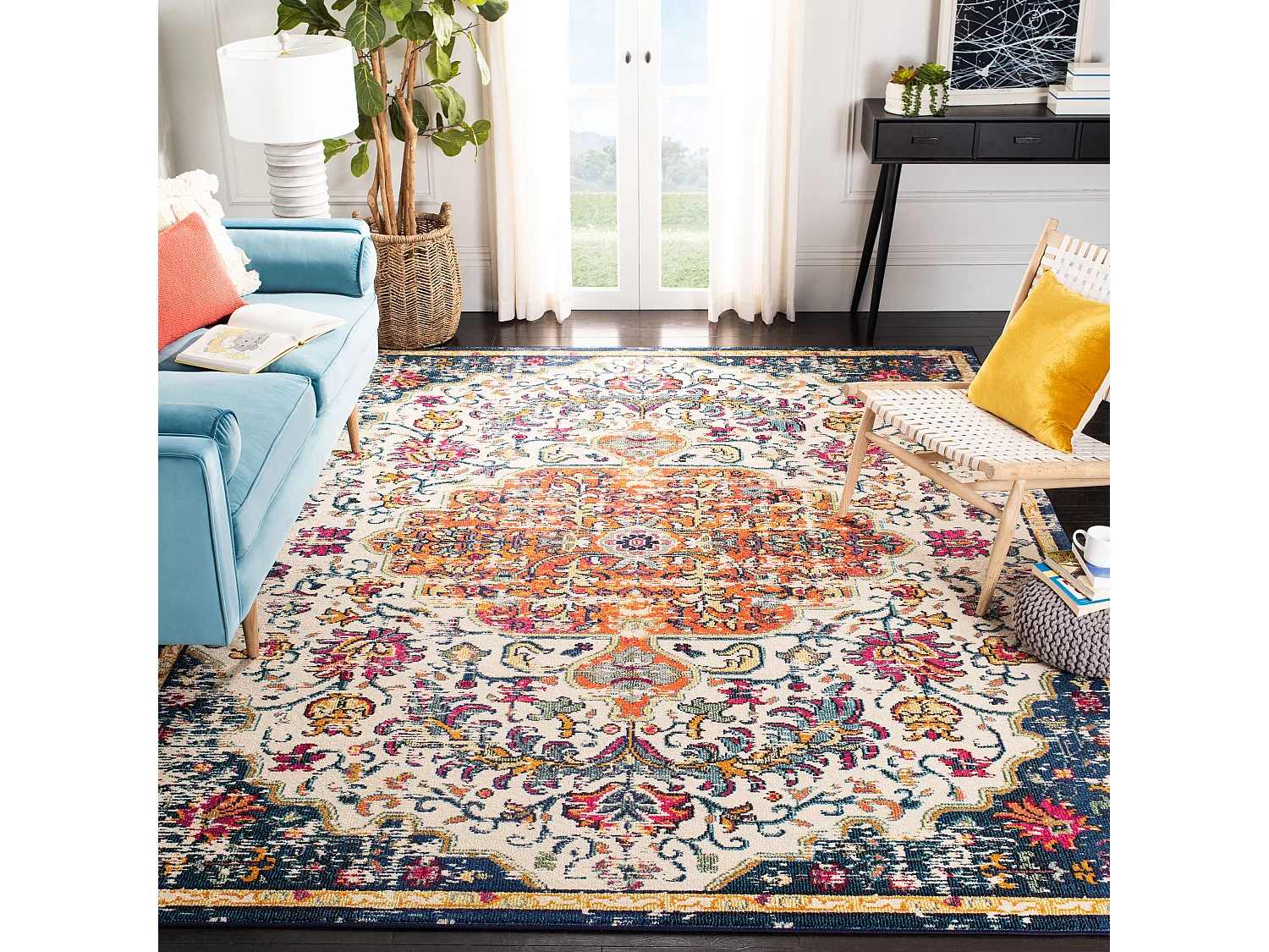 Tapis Ivoire/Orange 244 X 305 cm - Maia