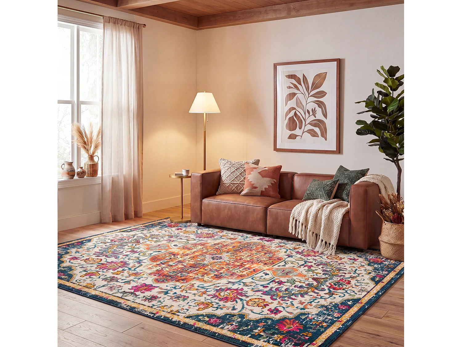 Tapis Ivoire/Orange 244 X 305 cm - Maia