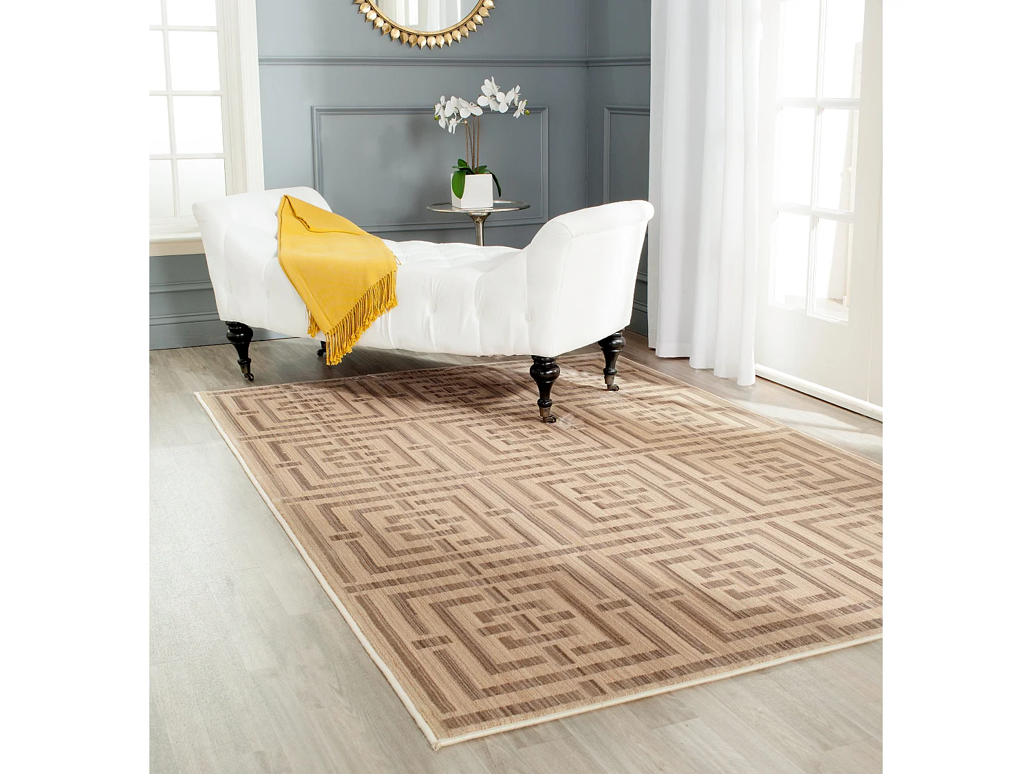 Tapis Jaune/Neutre 155 X 229 cm - Mendoza