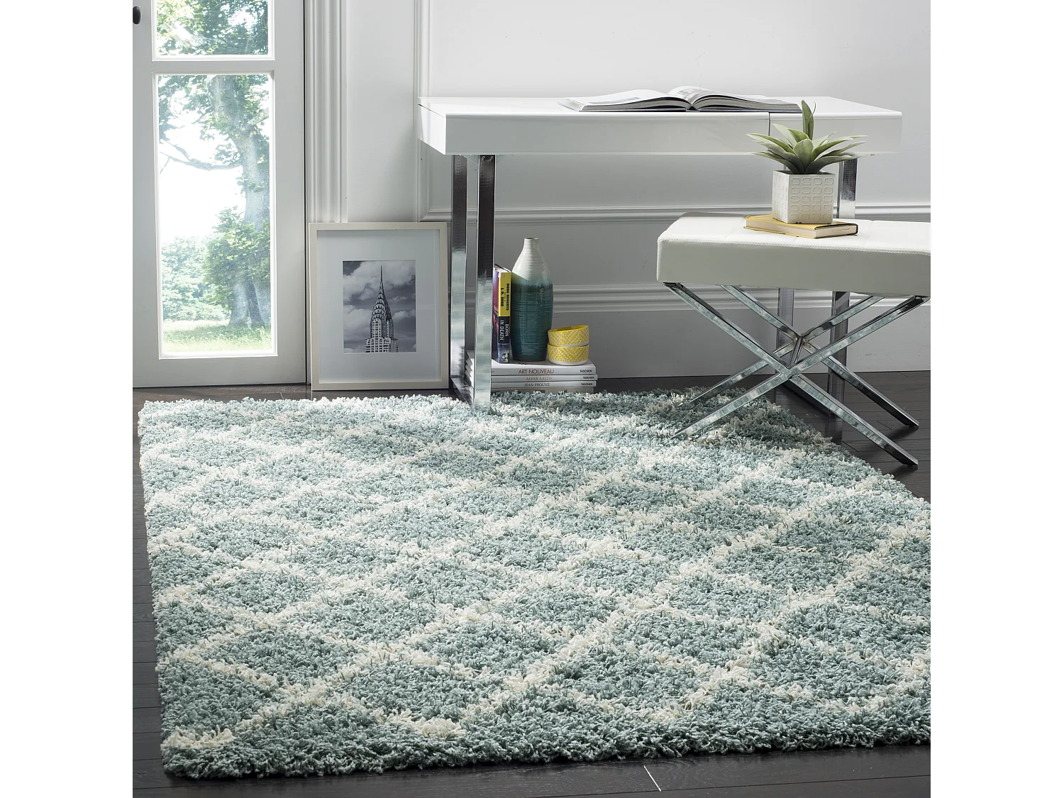 Tapis Vert/Neutre 155 X 229 cm - Natalia