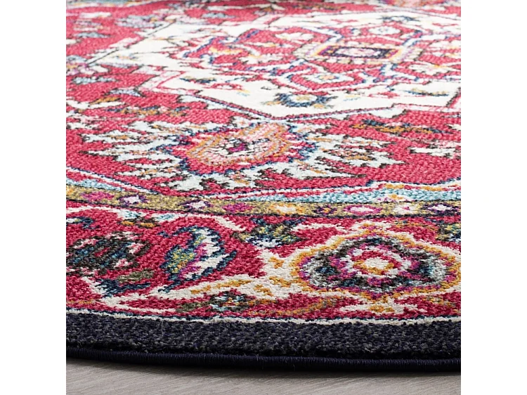 Tapis Rouge/Turquoise 122 X 122 cm - Valentina