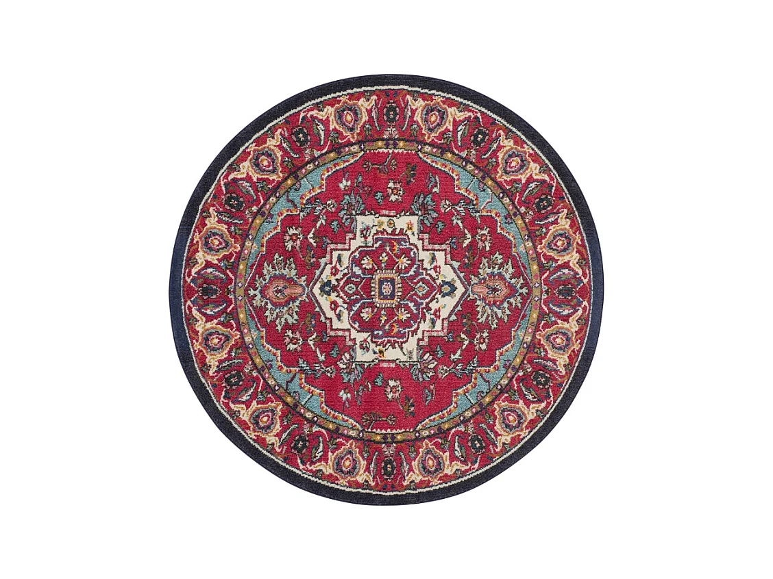 Tapis Rouge/Turquoise 122 X 122 cm - Valentina