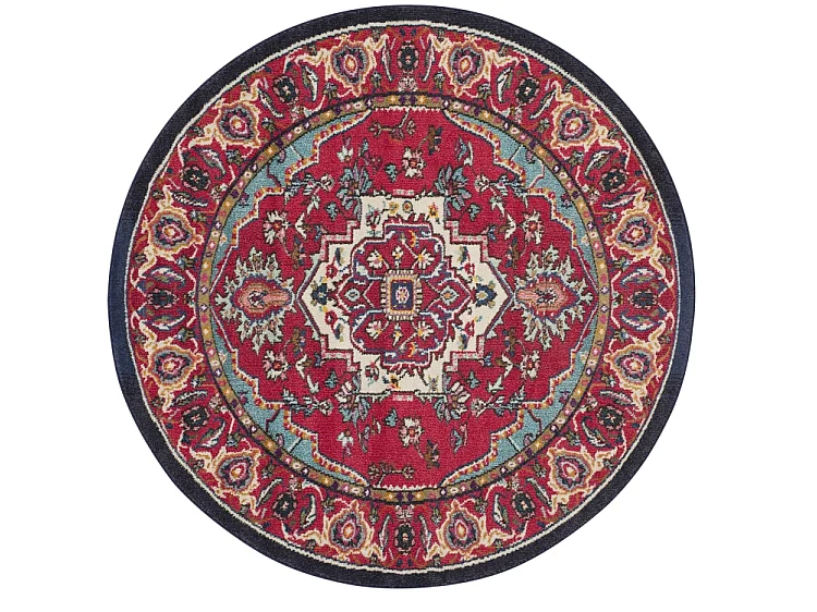 Tapis Rouge/Turquoise 122 X 122 cm - Valentina
