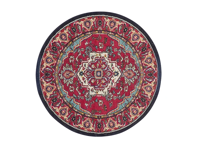 Tapis Rouge/Turquoise 122 X 122 cm - Valentina