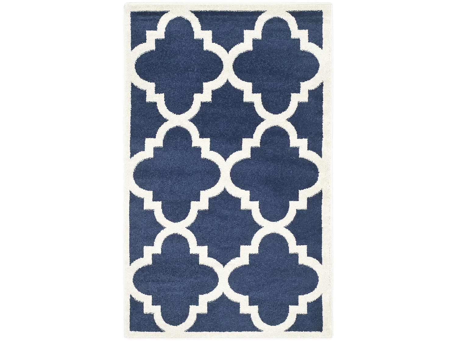 Tapis Bleu Marine/Neutre 91 X 152 cm - Natia