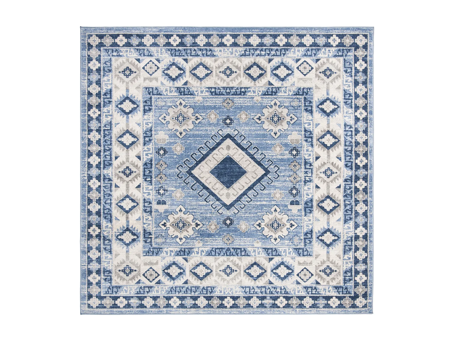 Tapis Bleu/Neutre 201 X 201 cm - Kathleen