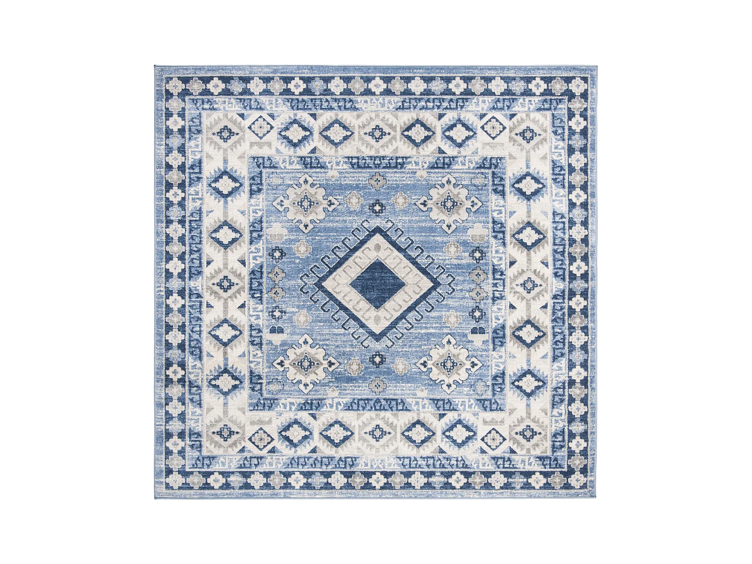 Tapis Bleu/Neutre 201 X 201 cm - Kathleen