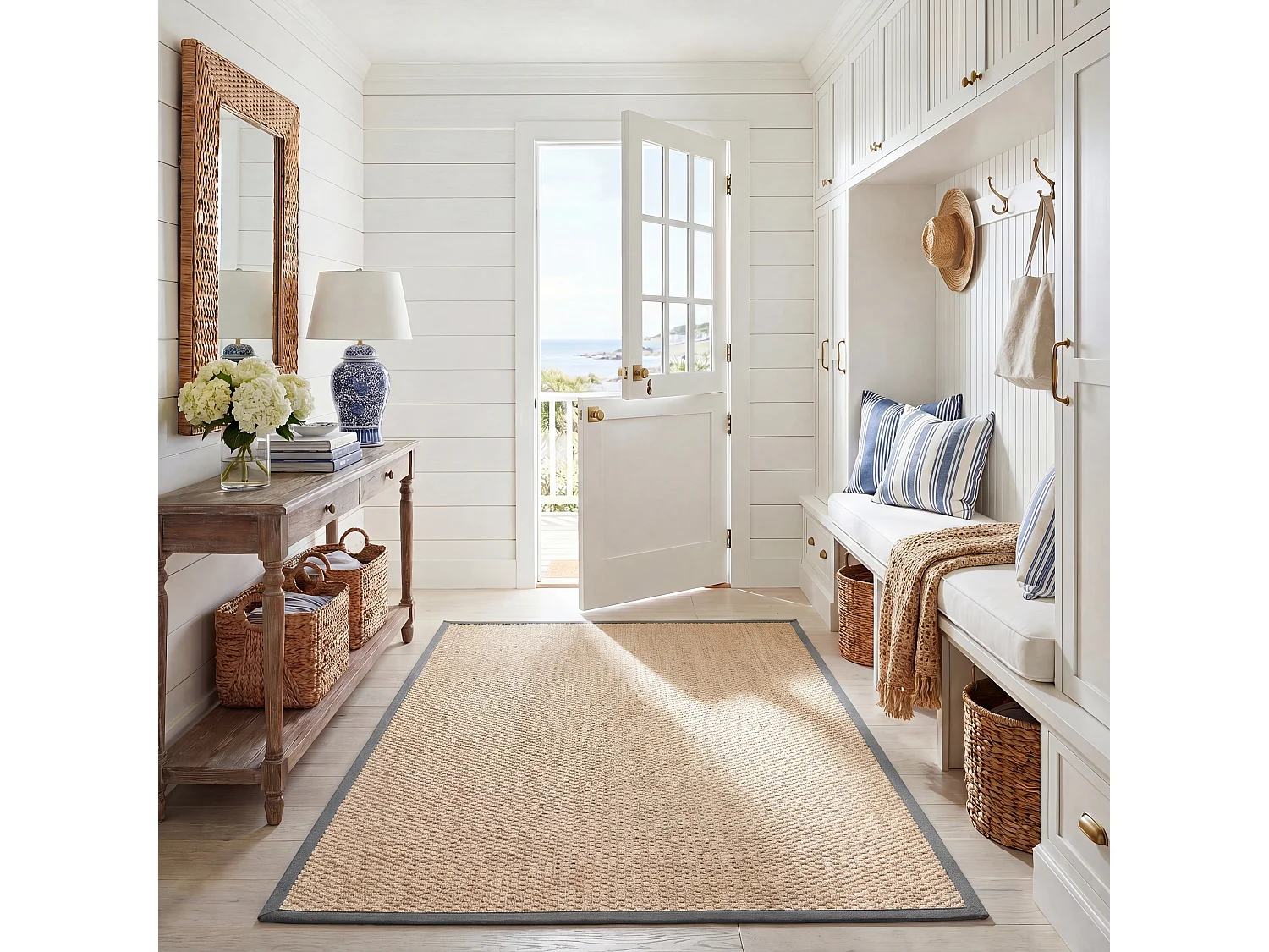 Tapis Naturel/Gris foncé 244 X 305 cm - Roselyn